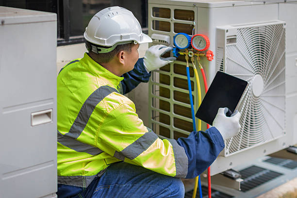 Professional Hvac technician working in Dedham, MA